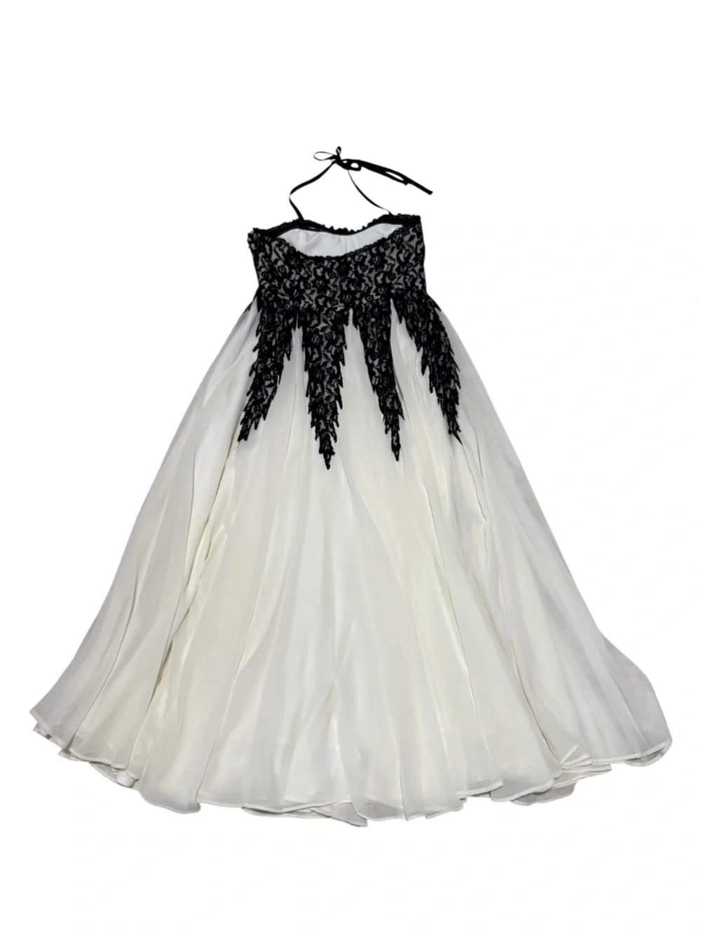 Free People Freda Tea Length Ballgown in Black and White Size 0